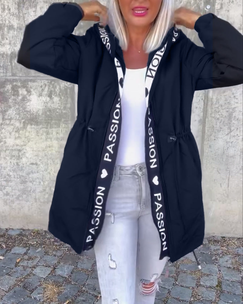 Hoodie Noir avec Imprimé "Passion🖤"