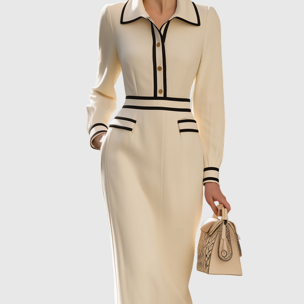 Aderyn™ | Tailored Midi Dress with Buttons
