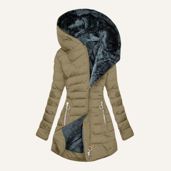 Gina | Veste en duvet avec doublure en fourrure