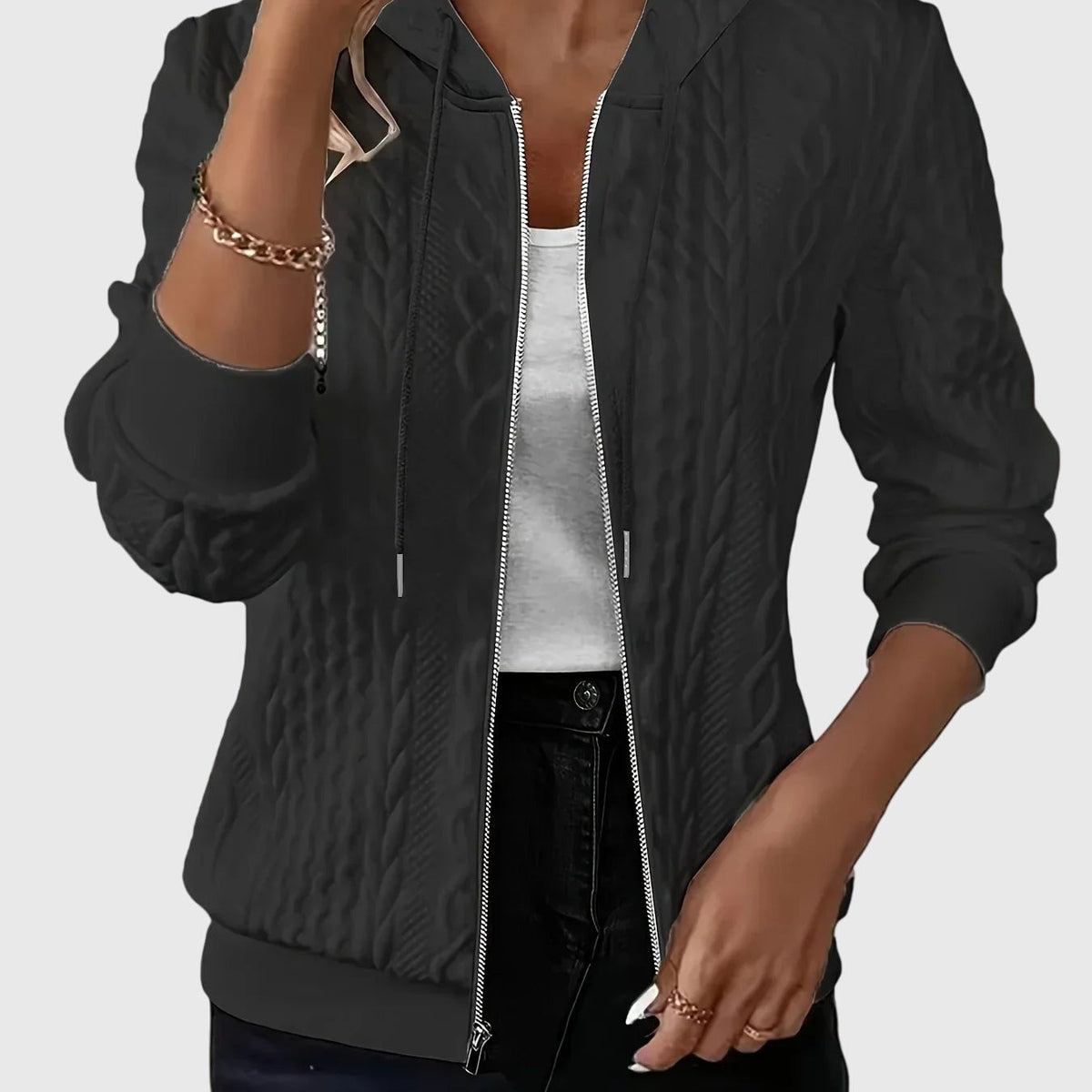 Mia | Sweat à capuche zippé confortable