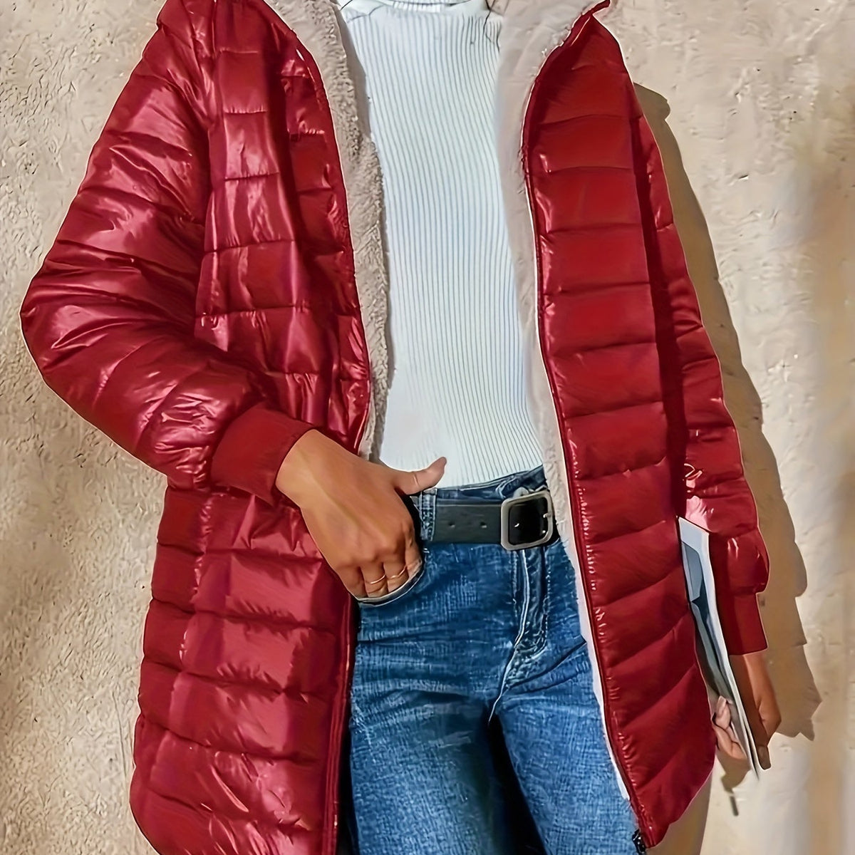 Michèle | Manteau Long Imperméable et Élégant