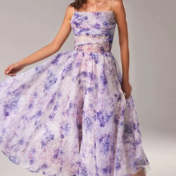 Robe sans manches imprimée Emilia-Élégante