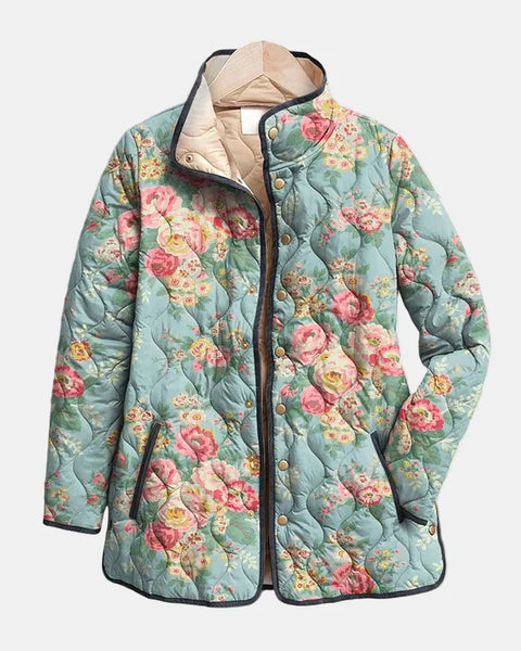 Elara | Veste Matelassée Imprimée Florale
