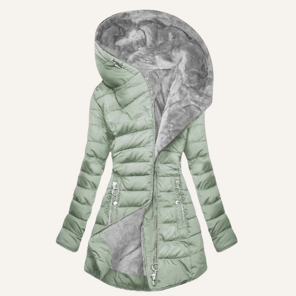 Gina | Veste en duvet avec doublure en fourrure