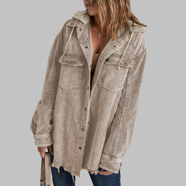 DABRINA™ - Veste à Capuche Classique à Boutons Longs
