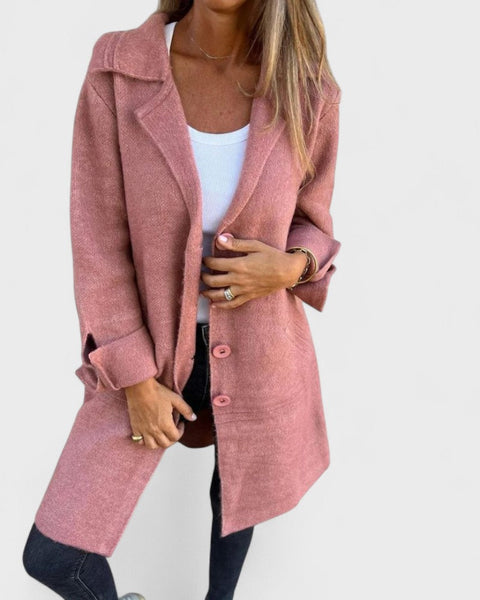 Maila | Manteau Long Décontracté avec Revers