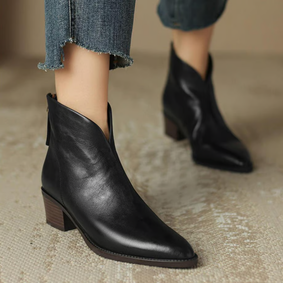 Camille | Bottes de Luxe à Talon Bas
