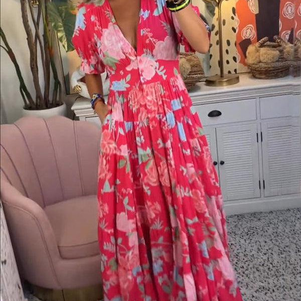 Rosae | Vibrant Floral Maxi Dress – Feel Beautiful, Effortlessly