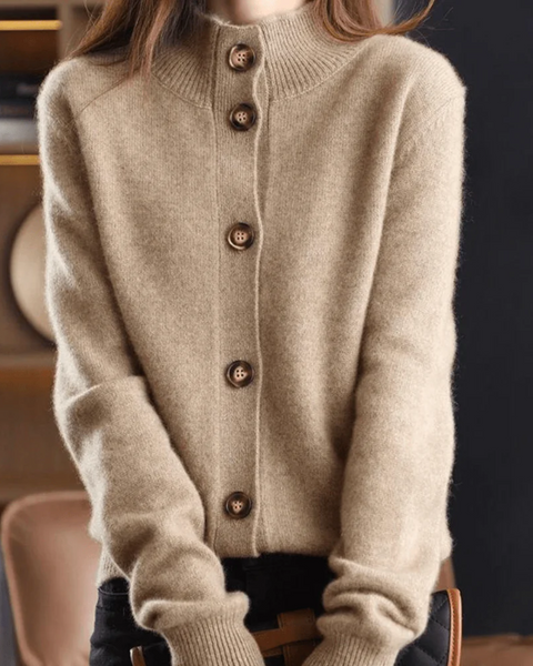 Claire | Cardigan en Cachemire de Style Rétro