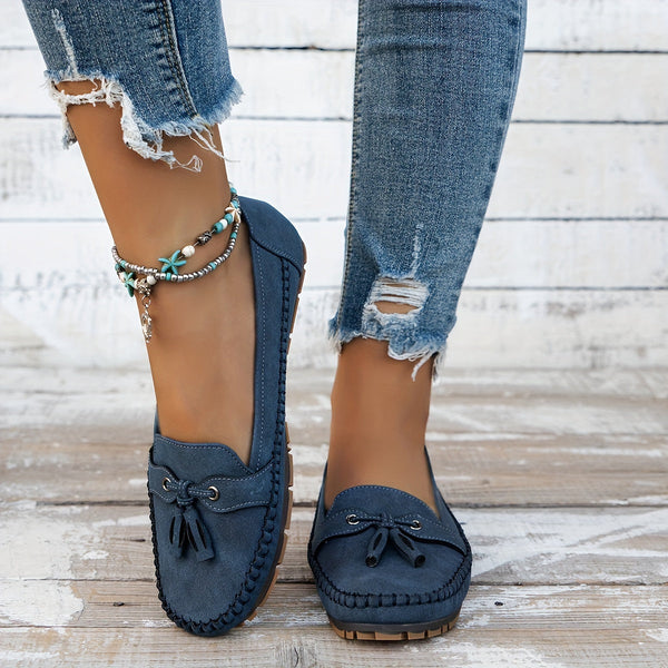 Nadine - Classic Loafers with Fringe Detail