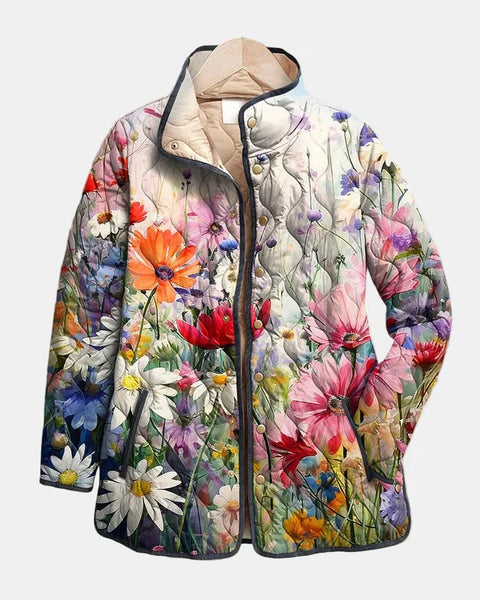 Kaia | Charmante Veste Matelassée à Imprimé Floral Vintage
