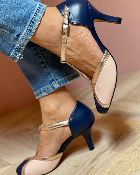 Alessia™ | Escarpins colorés et confortables à bride T avec bout rond