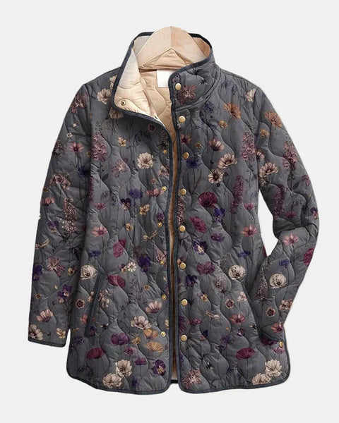 Niva | Veste Matelassée Imprimé Floral Vintage