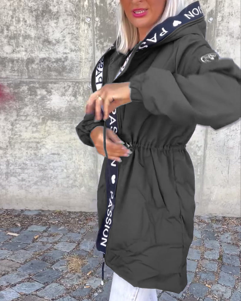 Hoodie Noir avec Imprimé "Passion🖤"