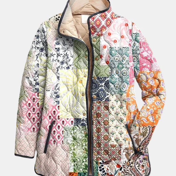 Suri | Veste Matelassée Imprimée Florale Décontractée