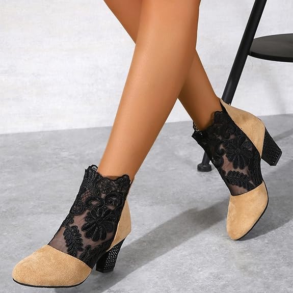 JOLIE™ - Bottes à Talons en Dentelle Chic