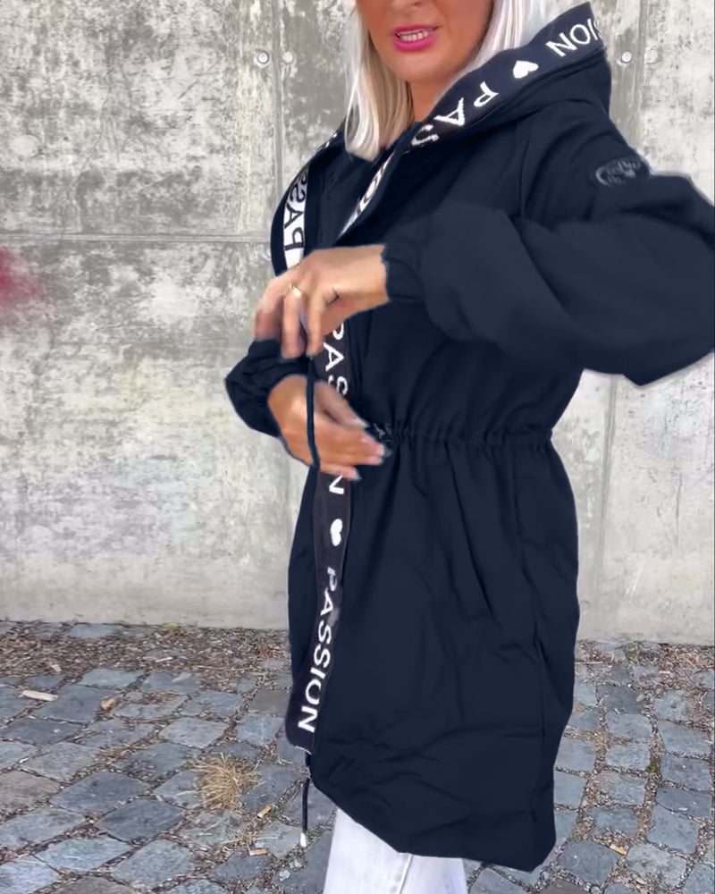 Hoodie Noir avec Imprimé "Passion🖤"