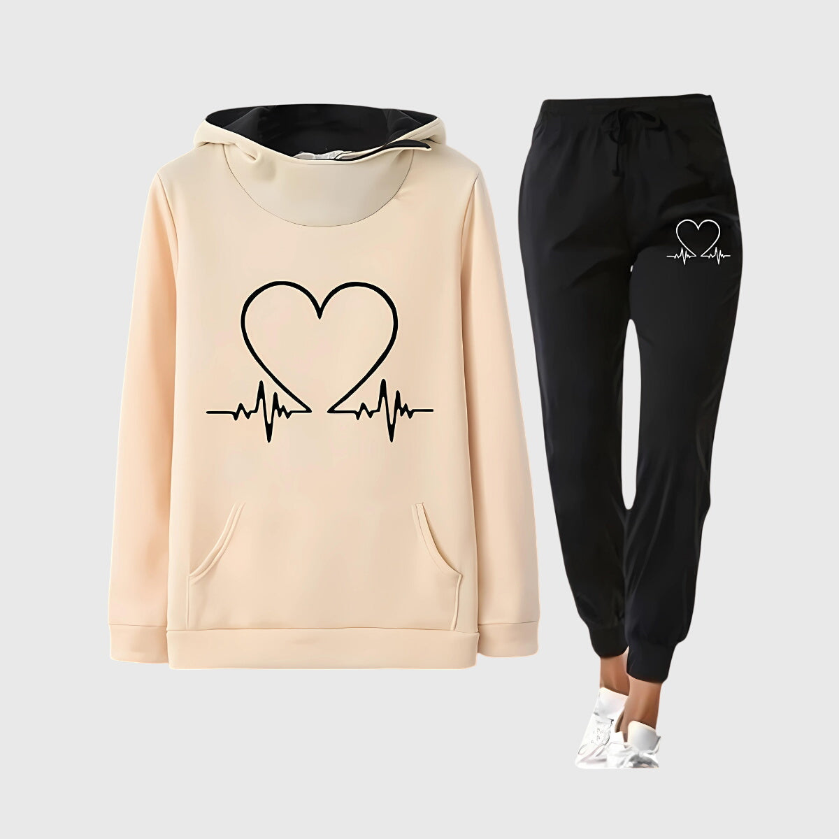 Louise | Ensemble Sweat à Capuche Cozy Heartbeat