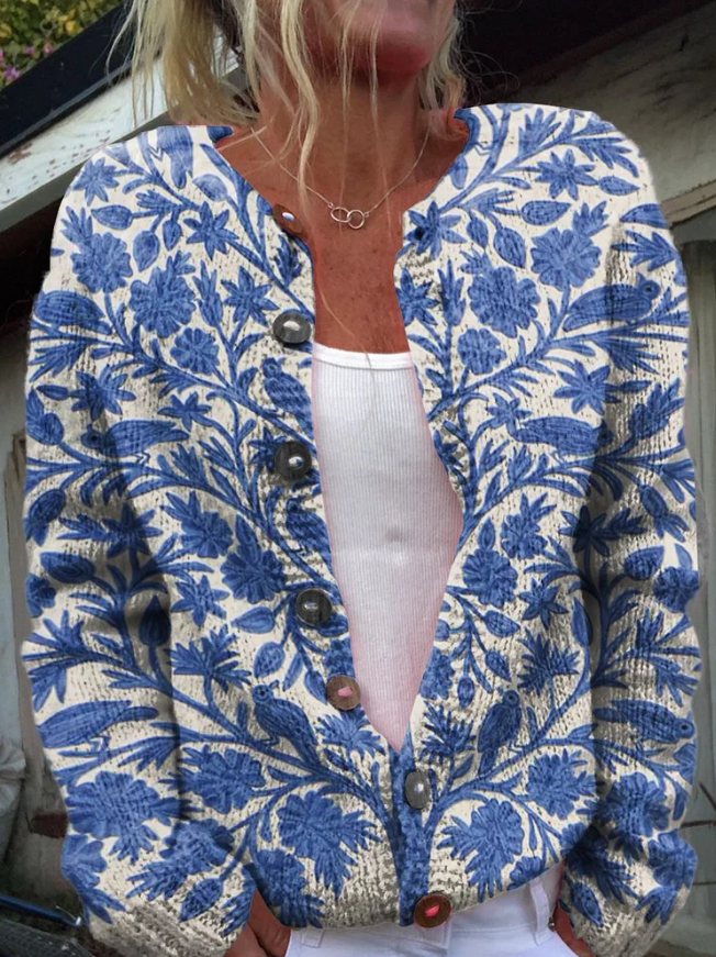 Marfisa | Cardigan à Imprimé Floral