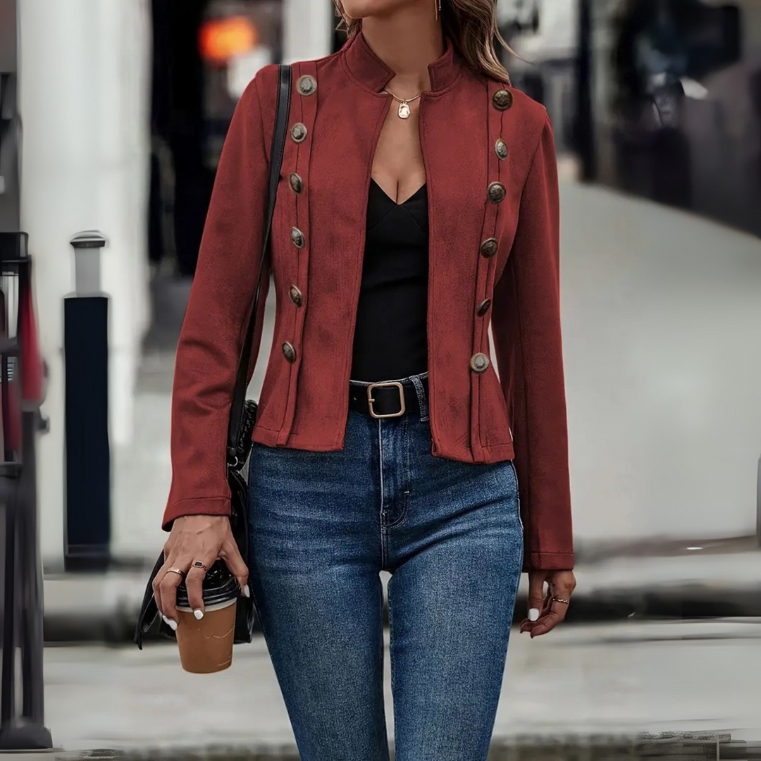 TASMIN™ - Veste Longue à Manches Longues Slim Fit Vintage