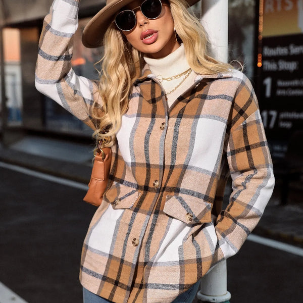Kelly | Veste Blazer à Carreaux Élégante