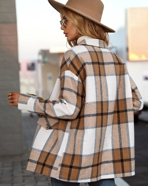 Kelly | Veste Blazer à Carreaux Élégante