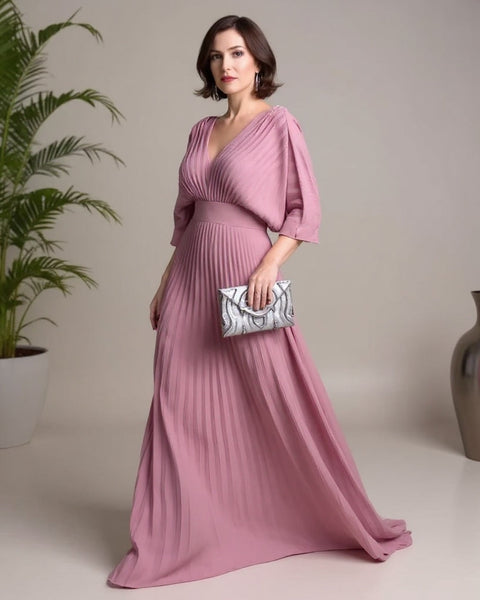 Greta | Flow Pleated Maxi Dress – Where Ease Meets Elegance