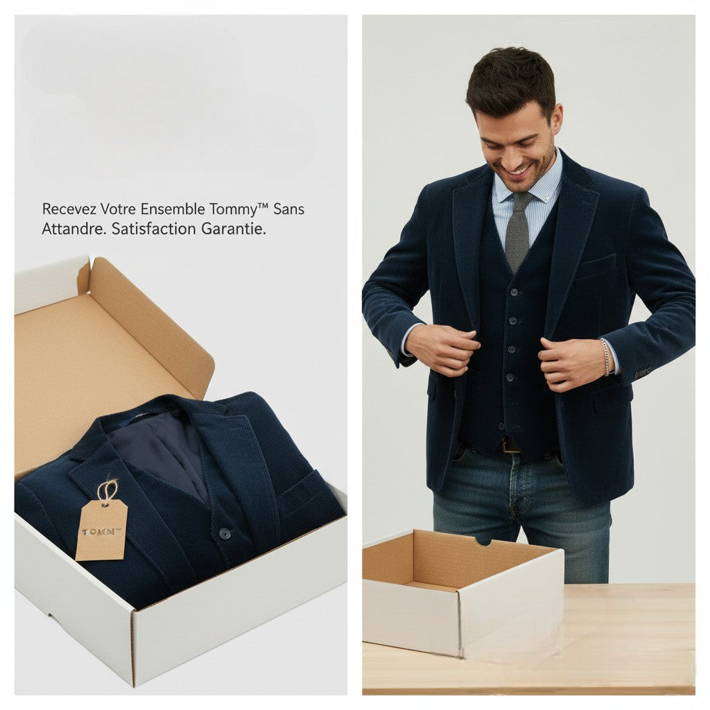 Tommy™ | Ensemble 2 pièces: Blazer et Gilet en Velours