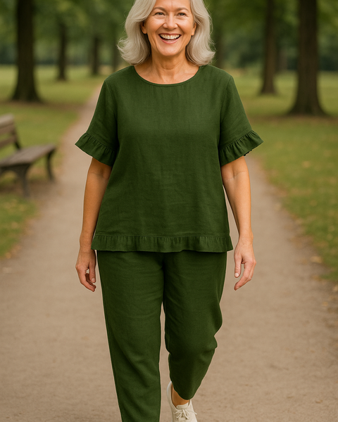 Margaret | Linen-Look 2-Piece Set – Comfort and Class