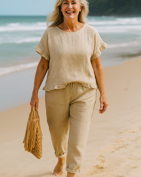 Margaret | Linen-Look 2-Piece Set – Comfort and Class