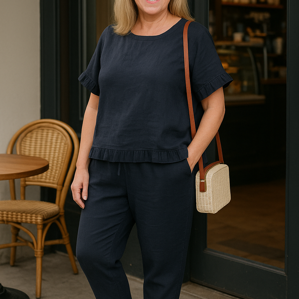 Margaret | Linen-Look 2-Piece Set – Comfort and Class