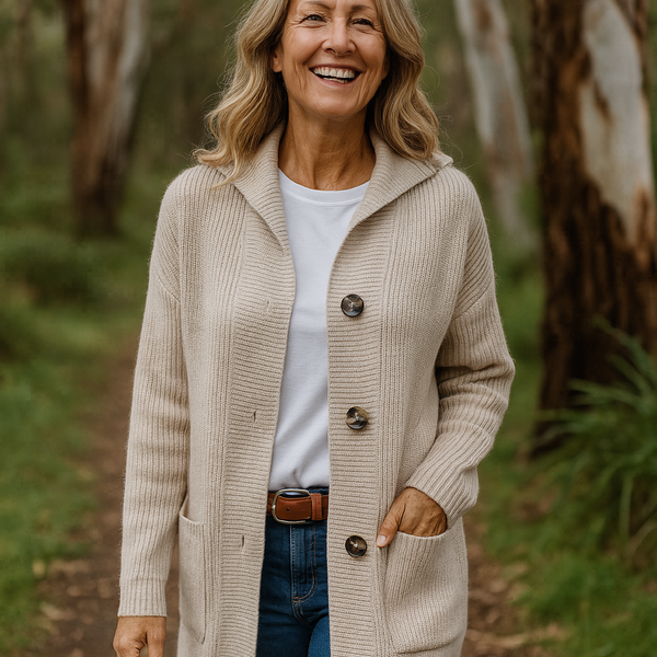 Delora | Longline Knit Cardigan with Deep Pockets for Everyday Elegance