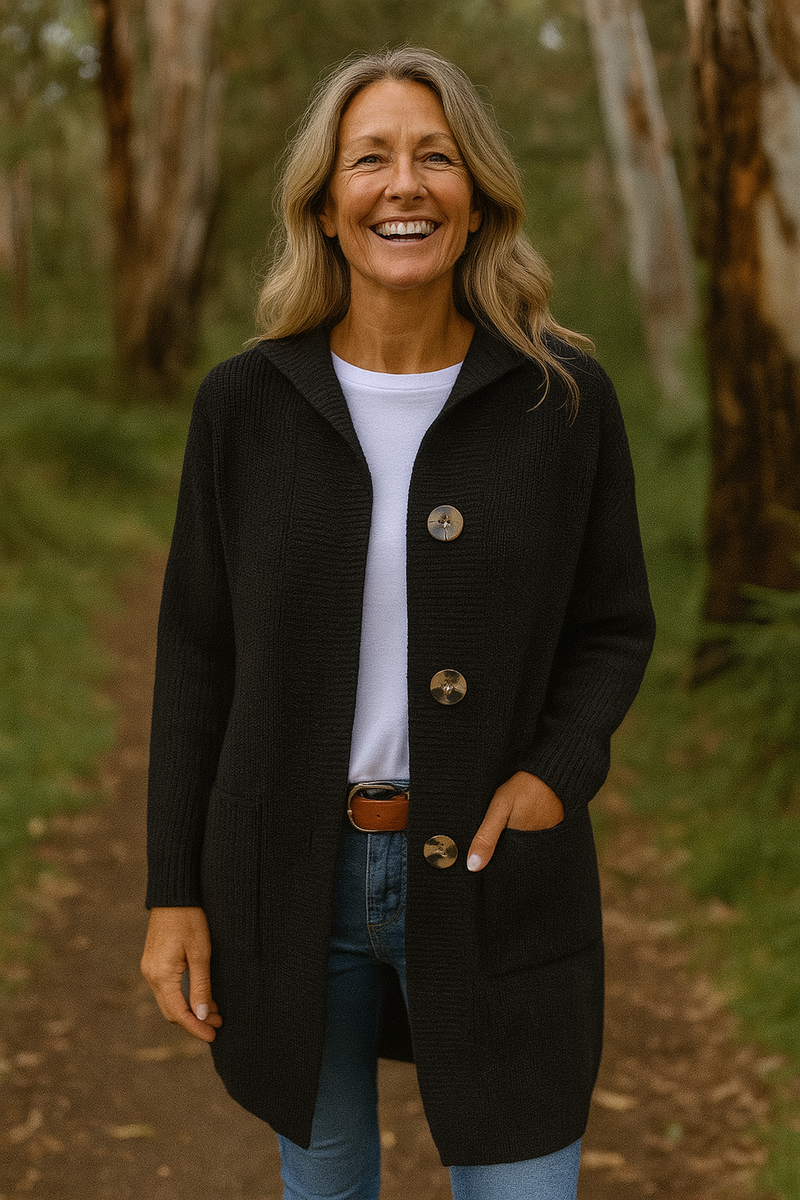 Delora | Longline Knit Cardigan with Deep Pockets for Everyday Elegance