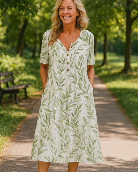 Florielle | BreezeFlow Midi Dress – Effortless Beauty, Everyday Ease