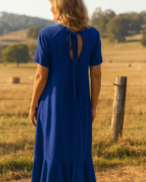 Maravie | FlowEase Midi Dress – Effortless Shape, Confident Movement