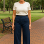 Marjorie | High-Waist Stretch & No-Pill Trouser – Timeless Confidence