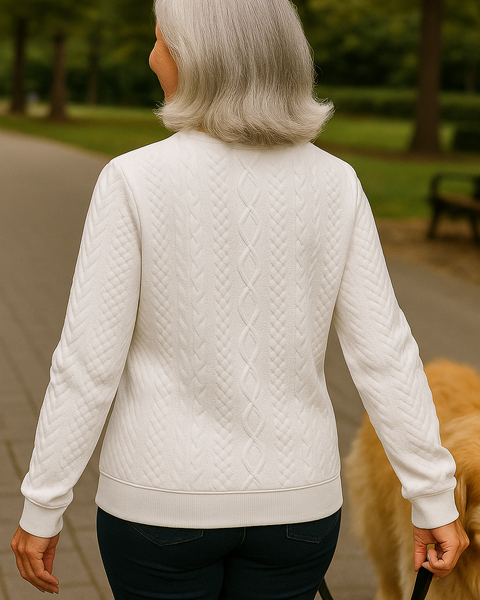 Nestelle | Cable Zip Knit - Comfort, Class and Confidence.