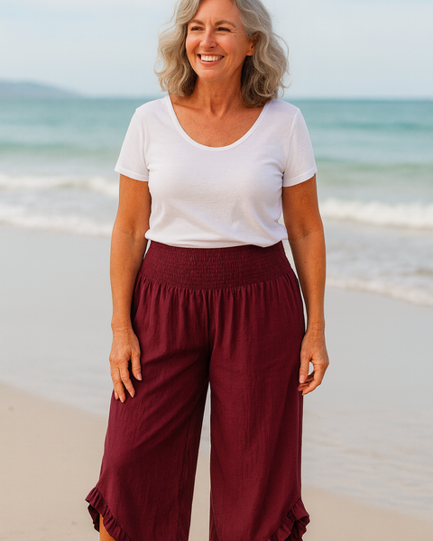 Tavina | Cotton-Linen Ease Pants