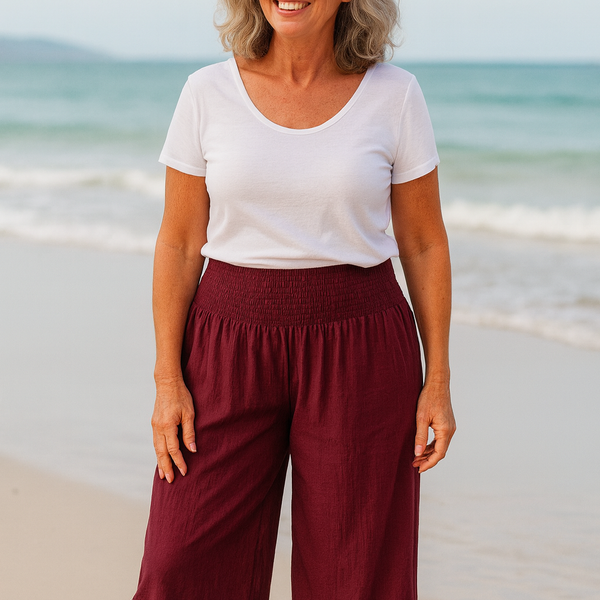 Tavina | Cotton-Linen Ease Pants