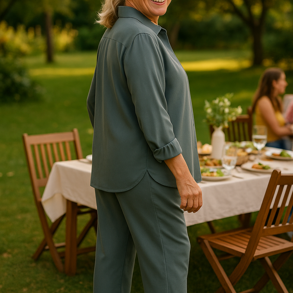 Solena | 2-Piece Cotton-Linen Blend Set - Breathable, Flattering, and Versatile.
