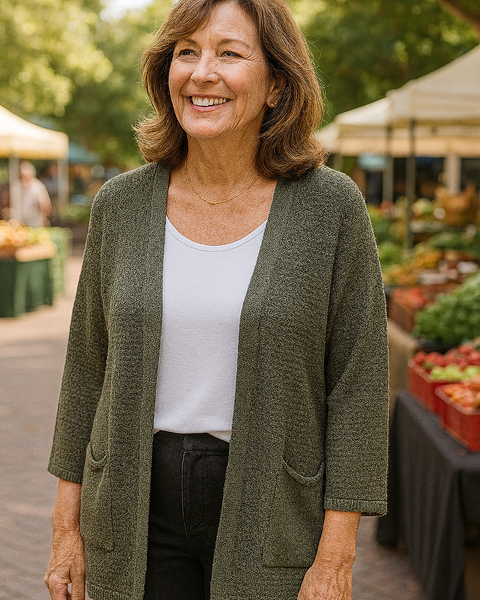 Elspeth | Soft-Knit Everyday Cardigan - Flattering. Fuss-free