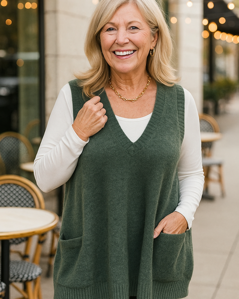 Everelle | CozyKnit Vest – Soft Elegance, Effortless Layers