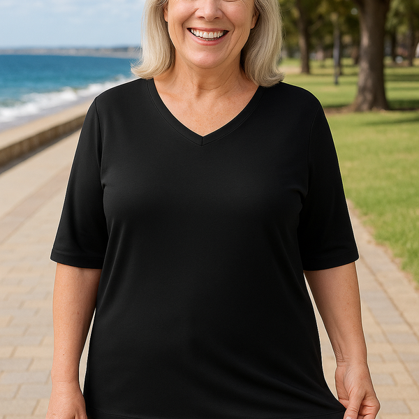 Olanna| Everyday Comfort Tee – 3 Pack for Flattering Tummy & Arm Coverage