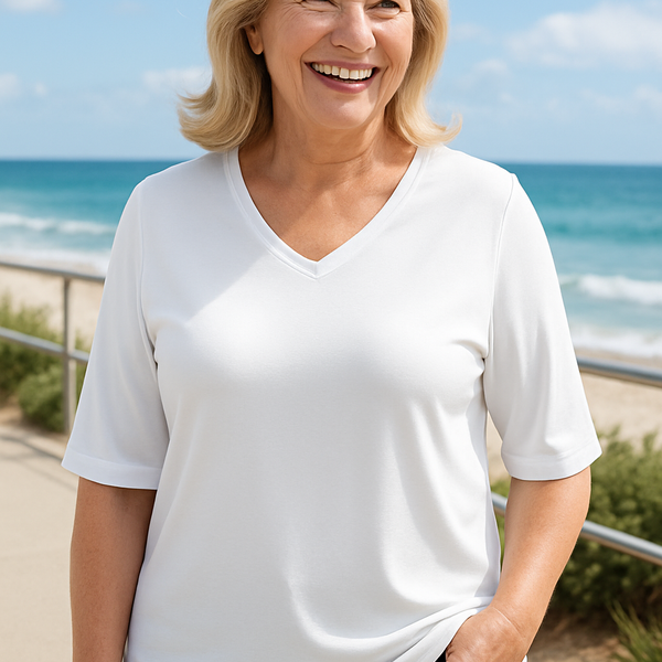 Olanna| Everyday Comfort Tee – 3 Pack for Flattering Tummy & Arm Coverage