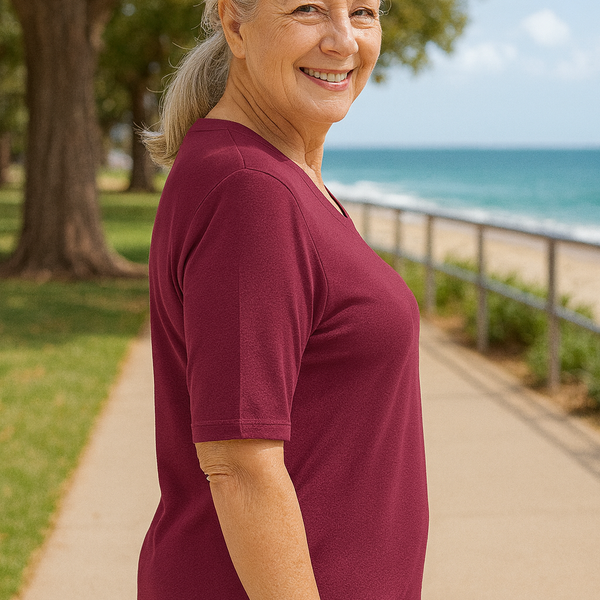 Olanna| Everyday Comfort Tee – 3 Pack for Flattering Tummy & Arm Coverage
