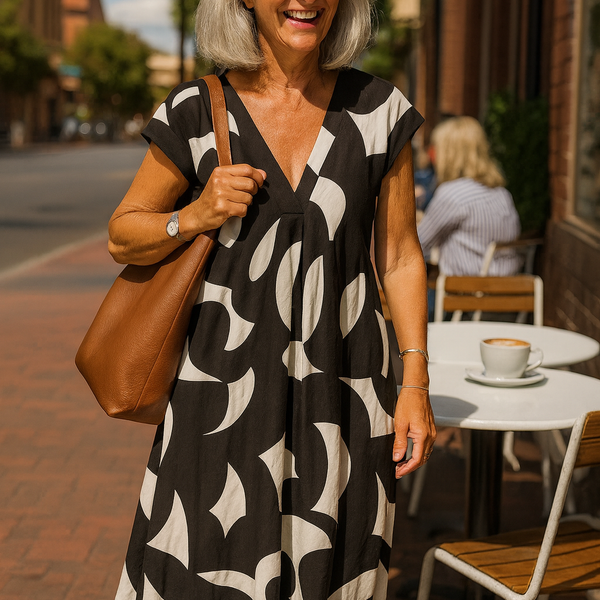 Corinne | Sophisticated Maxi Dress – Flattering Fit with Tummy Coverage