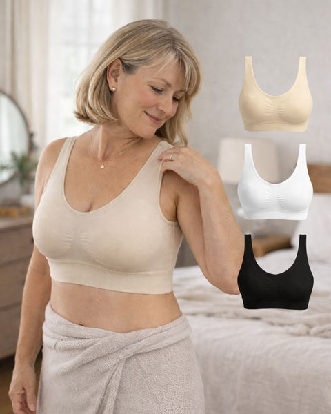 The Everyday Comfort Bra Set | 3 Bras— without padding or pressure.