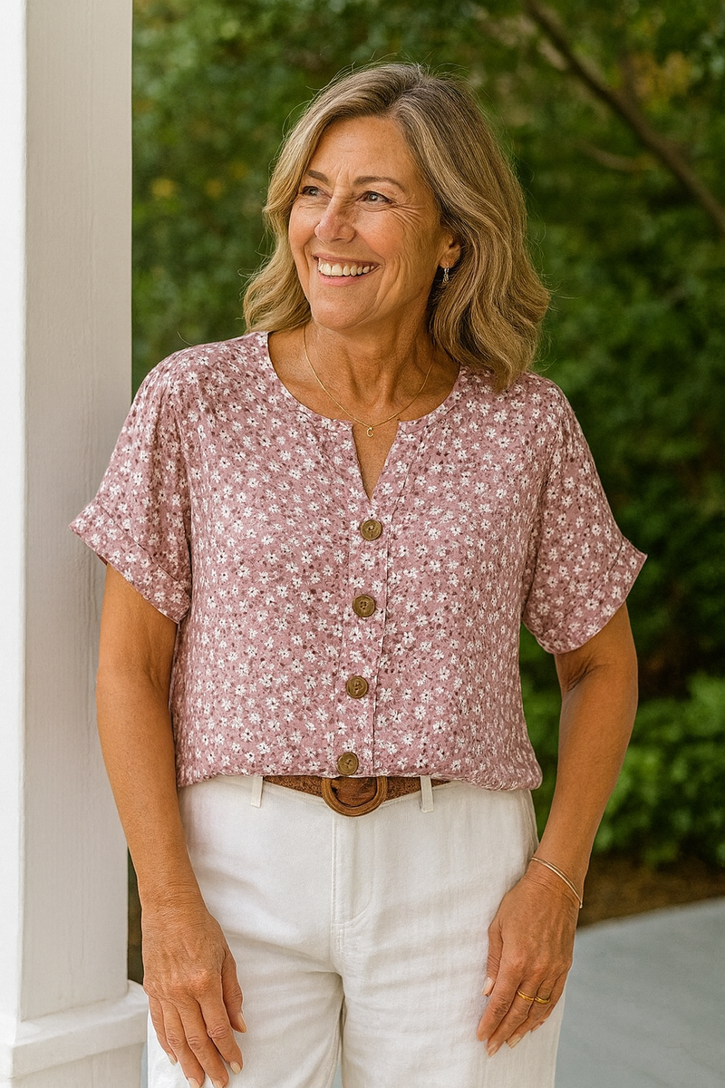 Celina | Breezy Everyday Button-Up Blouse
