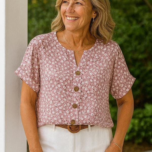 Celina | Breezy Everyday Button-Up Blouse