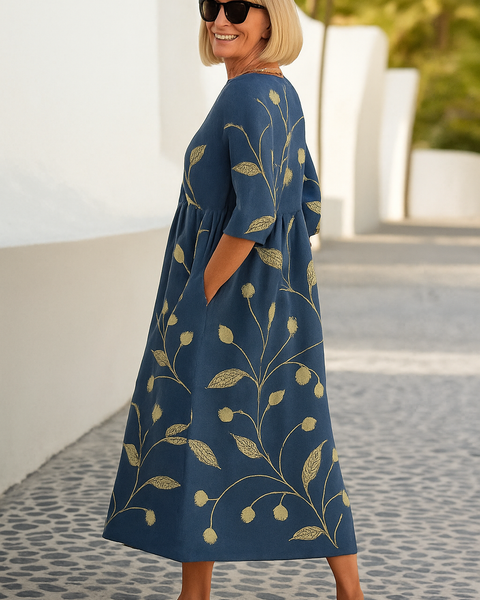 Eliza | Relaxed Midi Dress - Effortless Elegance, Everyday Comfort